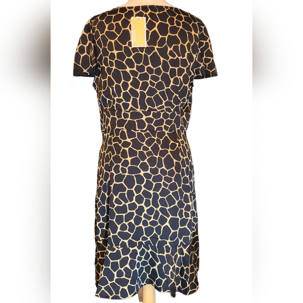 NWT Michael Kors size 12 black/khaki dress - Picture 3 of 10
